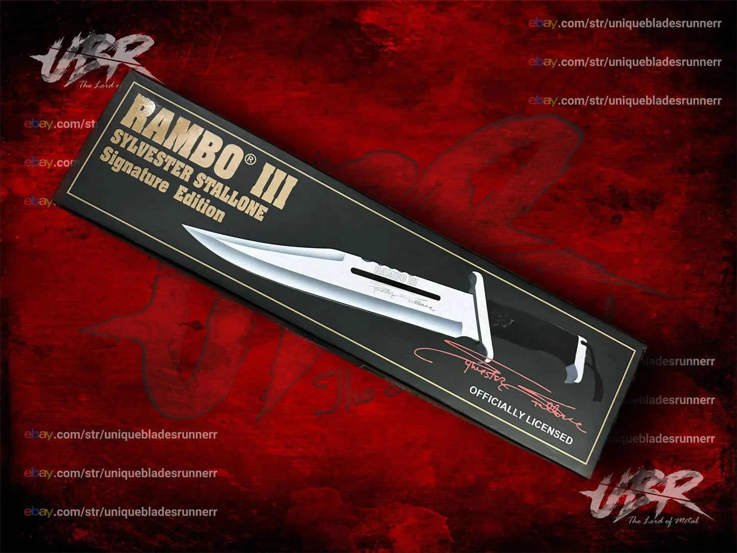 RAMBO 3 KNIFE SIGNATURE EDITION / Rambo Knives Masterpiece Collection / HCG 3 Sylvester Stallone Signature / CERTIFICATE and BOX EDITION / RAMBO 3 KNIFE Unique Blades Runner