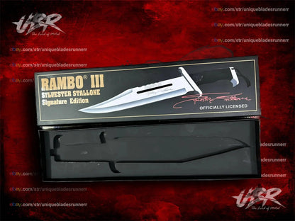 RAMBO 3 KNIFE FOR SALE / SIGNATURE EDITION / Rambo Knives Masterpiece Collection / HCG 3 Sylvester Stallone Signature / CERTIFICATE and BOX EDITION / RAMBO 3 KNIFE Unique Blades Runner
