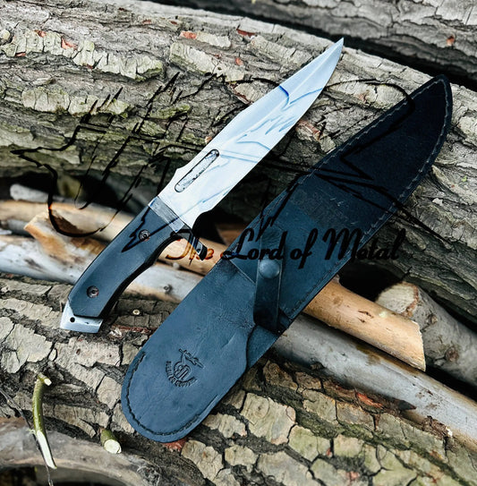 Rambo Last Blood Bowie Knife – D2 Tool Steel Handmade Survival Knife with Sheath