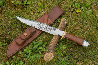 WW2 Randall Knife – Handmade D2 Steel Full Tang Hunting Knife with Sheath
