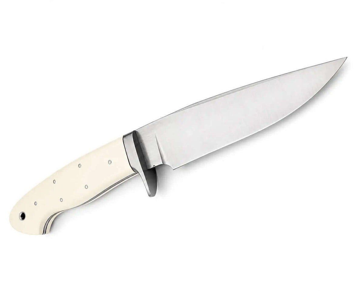 Bone Handle Hunting Knife – Handmade Fixed Blade with Stainless Guard - Unique Blades Runner