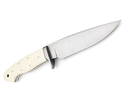 Bone Handle Hunting Knife – Handmade Fixed Blade with Stainless Guard - Unique Blades Runner