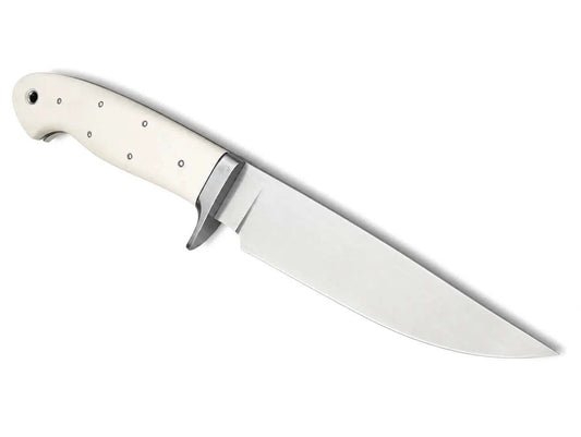 Bone Handle Hunting Knife – Handmade Fixed Blade with Stainless Guard - Unique Blades Runner
