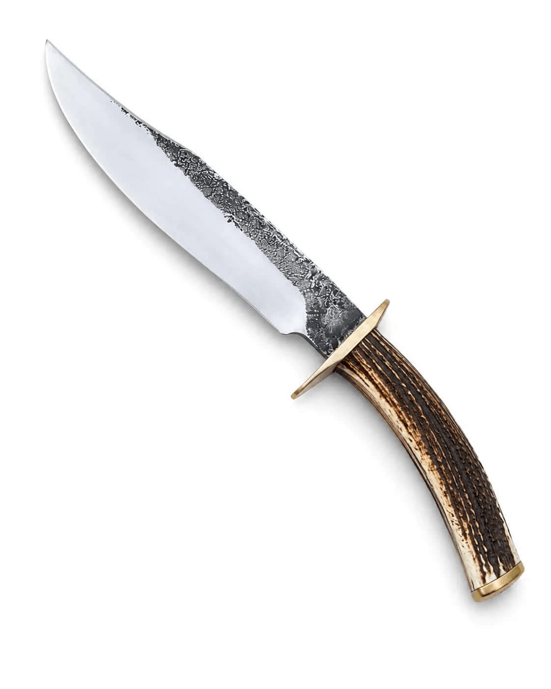 Clip Point Bowie Knife – Handmade Fixed Blade with Stag Handle - Unique Blades Runner