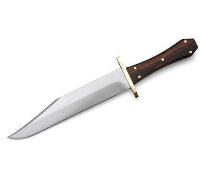 Coffin Handle Bowie Knife – Handmade Large Fixed Blade with Wood Handle - Unique Blades Runner