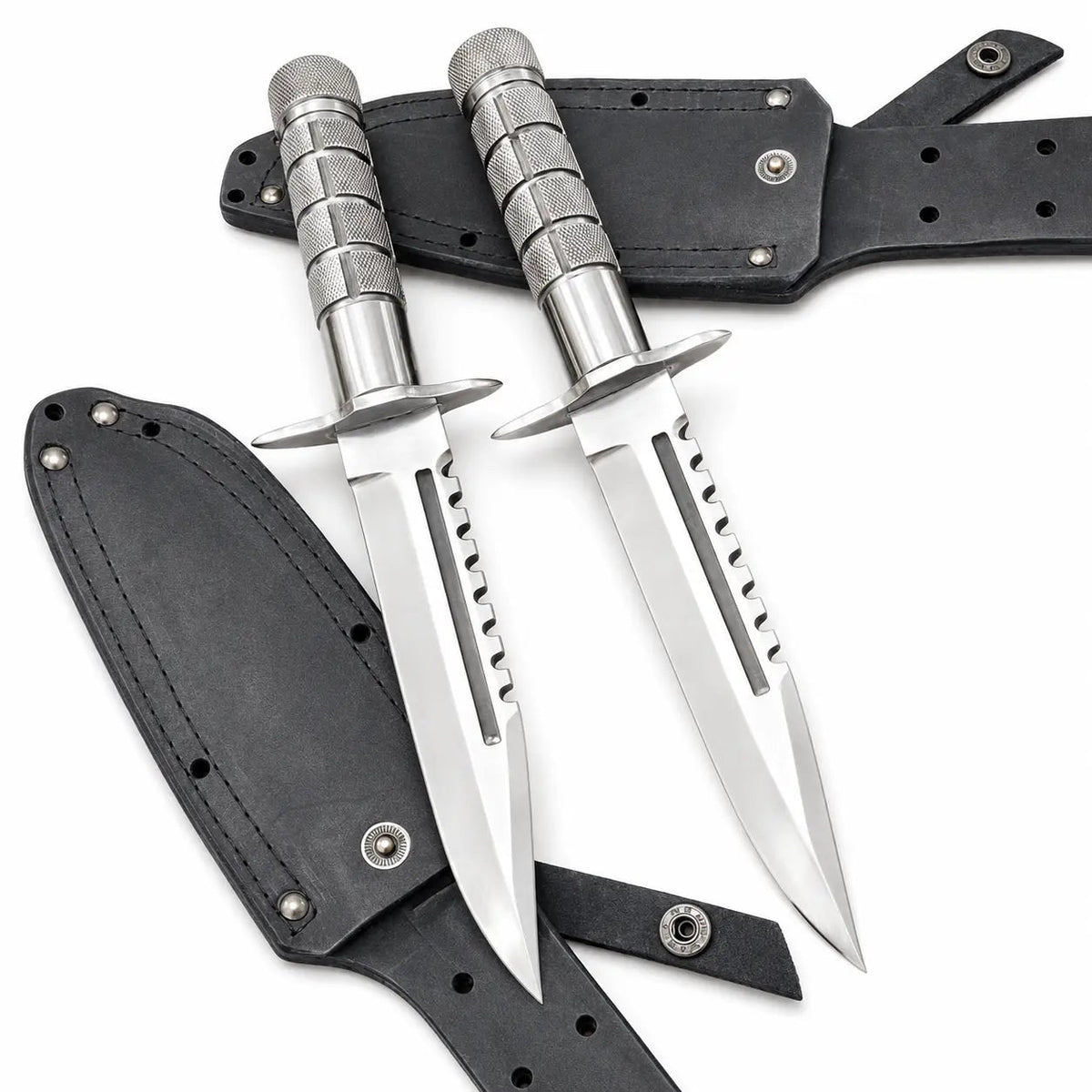 Commando Bowie Knives – D2 Tool Steel Blade With Leather Sheaths - Unique Blades Runner