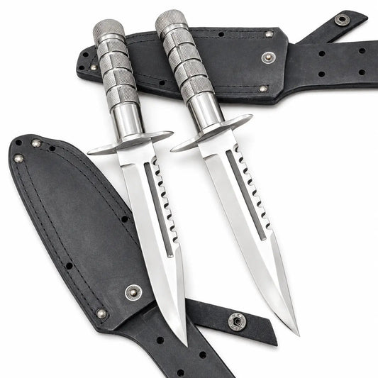Commando Bowie Knives – D2 Tool Steel Blade With Leather Sheaths - Unique Blades Runner