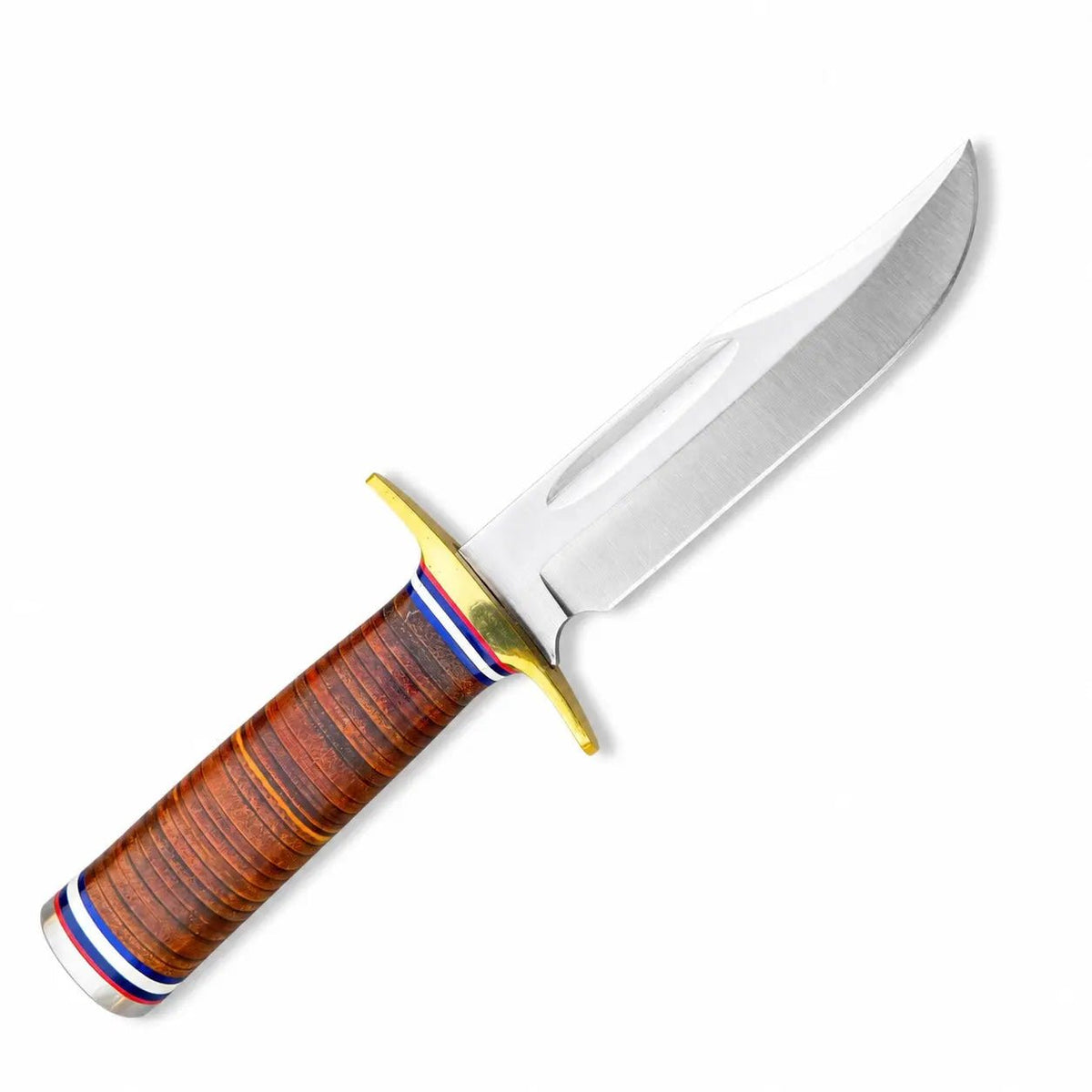 Compact Bowie Knife - D2 Blade with Brass Guard - Unique Blades Runner
