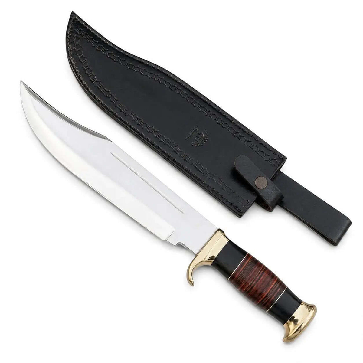 Crocodile Dundee Knife - D2 Tool Steel With Stacked Leather - Unique Blades Runner