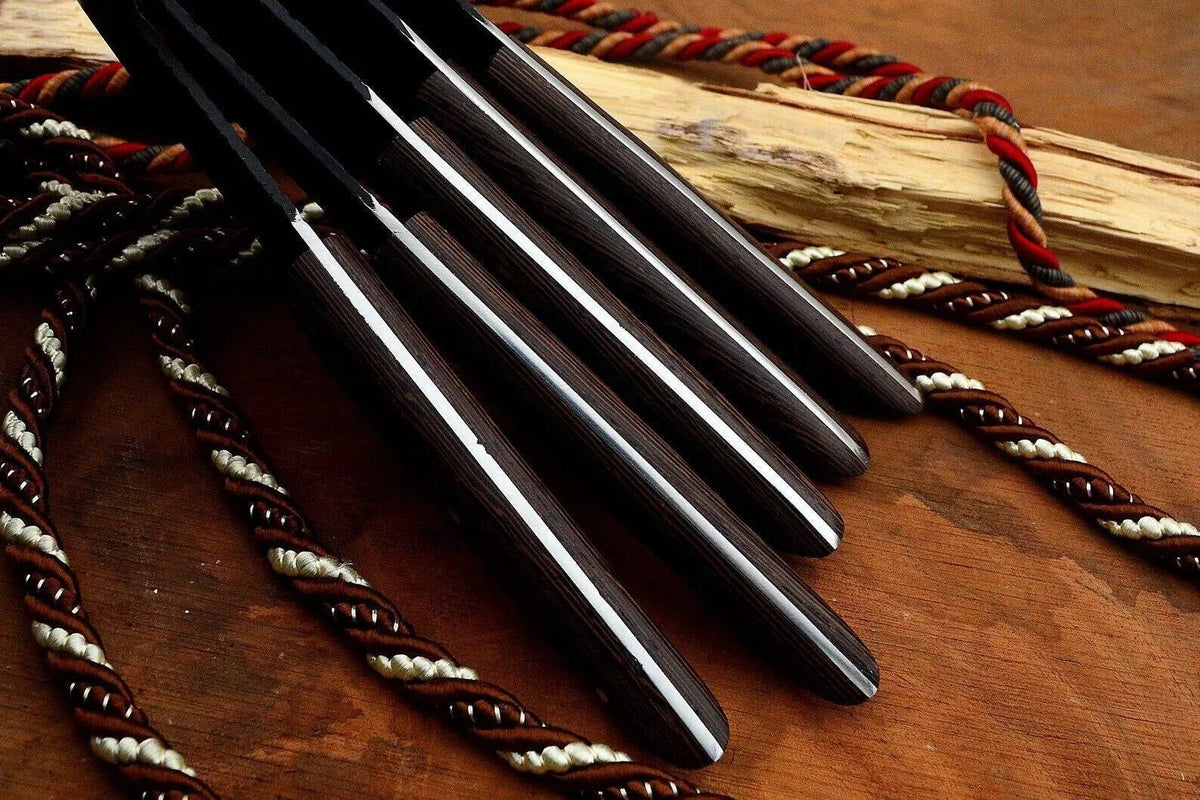 Custom Chef set – Handmade High Carbon Steel with Wood Handle - Unique Blades Runner