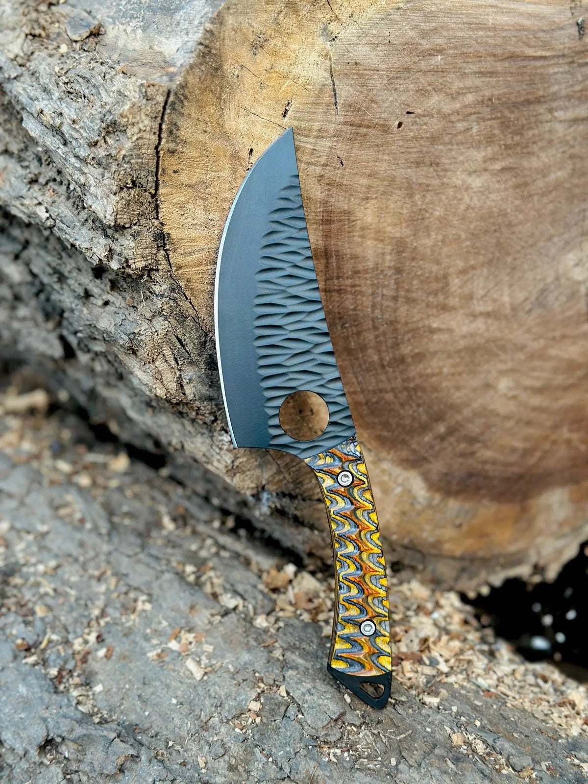 Custom Handmade 4-Piece Black Kitchen Knife Set with Colorful G10 Handles - Unique Blades Runner