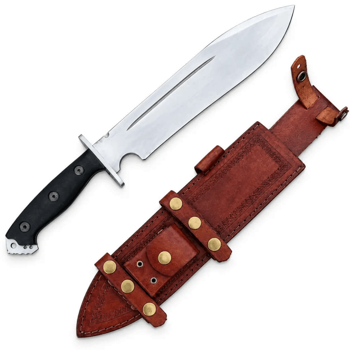 Custom Handmade Bowie Knife – Carbon Steel Blade with G10 Handle - Unique Blades Runner