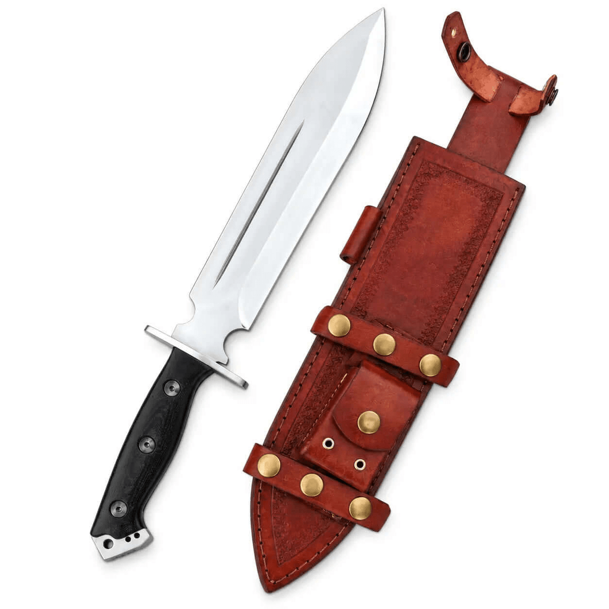 Custom Handmade Bowie Knife – Carbon Steel Blade with G10 Handle - Unique Blades Runner