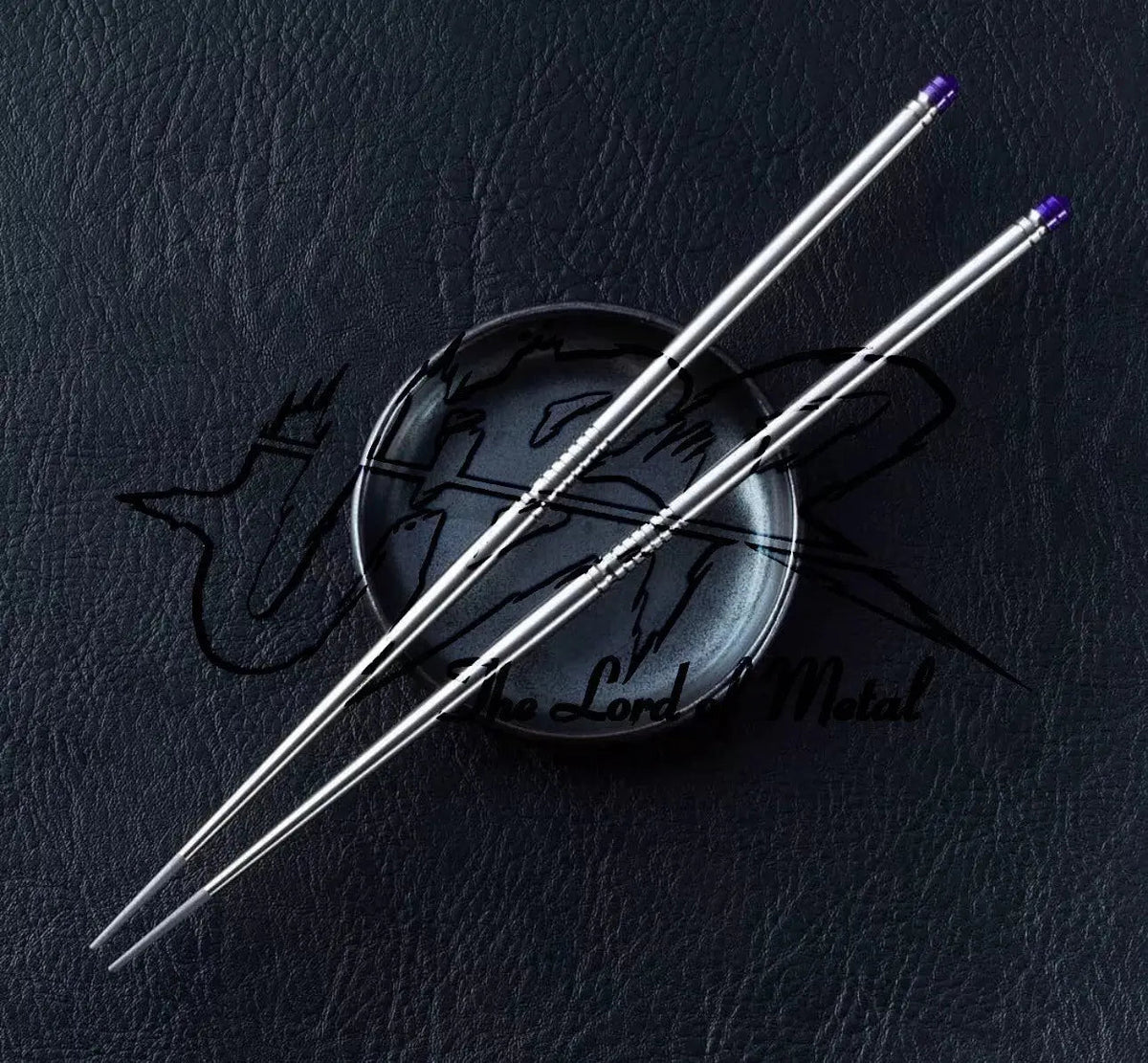 Custom Handmade D2 Tool Steel Chopsticks - Non-Slip - Best Gift Set - Unique Blades Runner