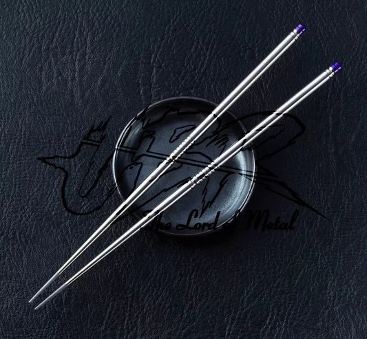 Custom Handmade D2 Tool Steel Chopsticks - Non-Slip - Best Gift Set - Unique Blades Runner