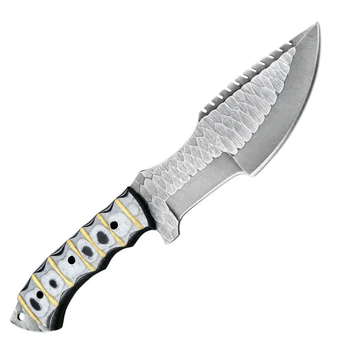 Custom Handmade Tracker Knife – Pattern Grip Handle Full Tang Blade - Unique Blades Runner
