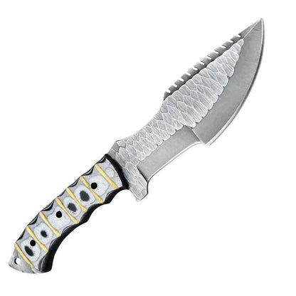 Custom Handmade Tracker Knife – Pattern Grip Handle Full Tang Blade - Unique Blades Runner