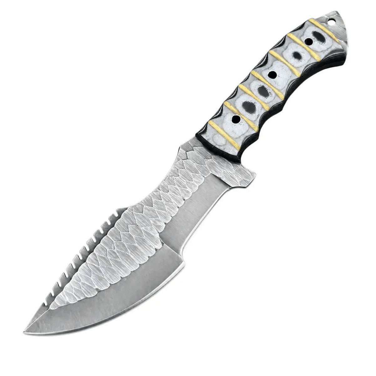 Custom Handmade Tracker Knife – Pattern Grip Handle Full Tang Blade - Unique Blades Runner