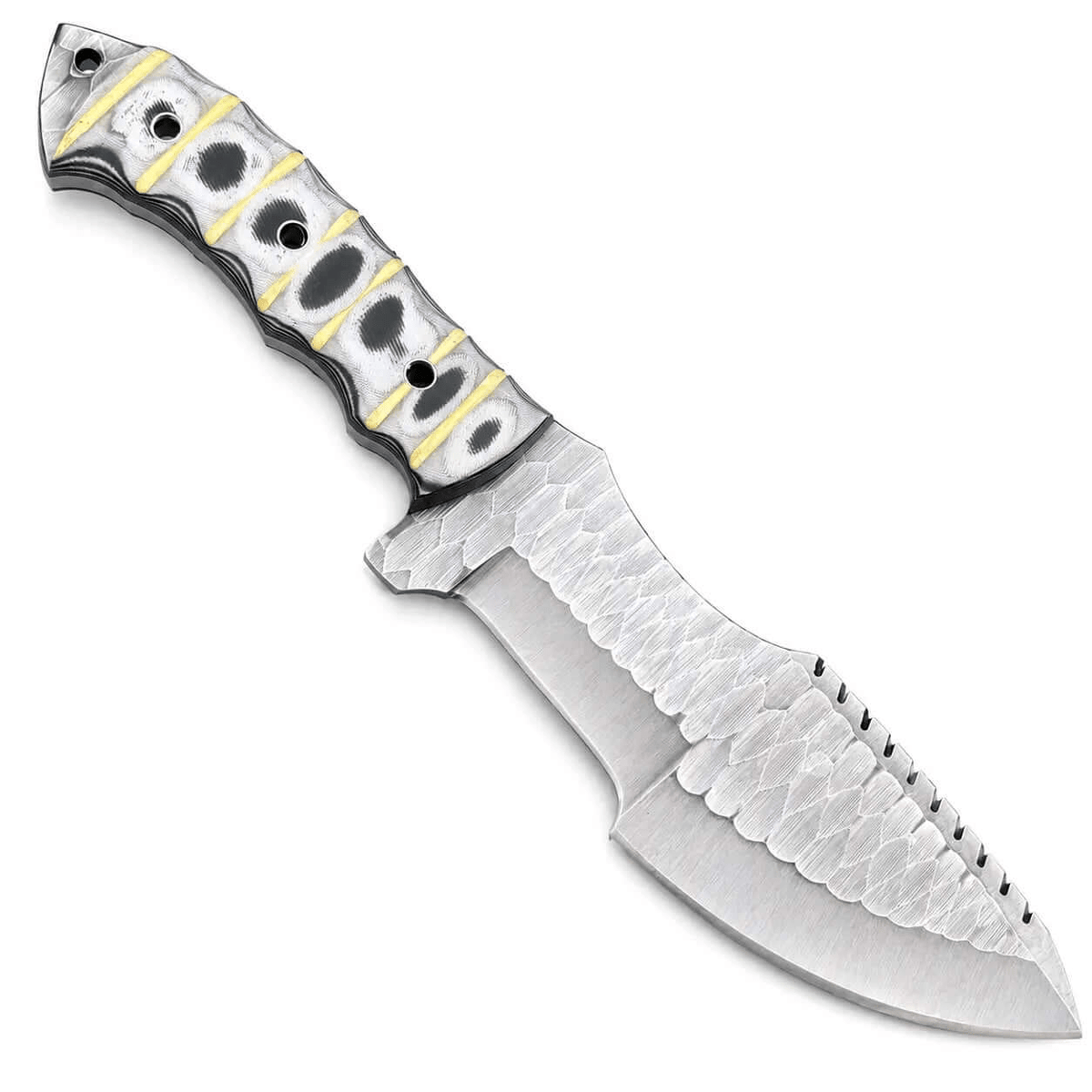 Custom Handmade Tracker Knife – Pattern Grip Handle Full Tang Blade - Unique Blades Runner