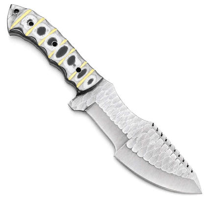 Custom Handmade Tracker Knife – Pattern Grip Handle Full Tang Blade - Unique Blades Runner