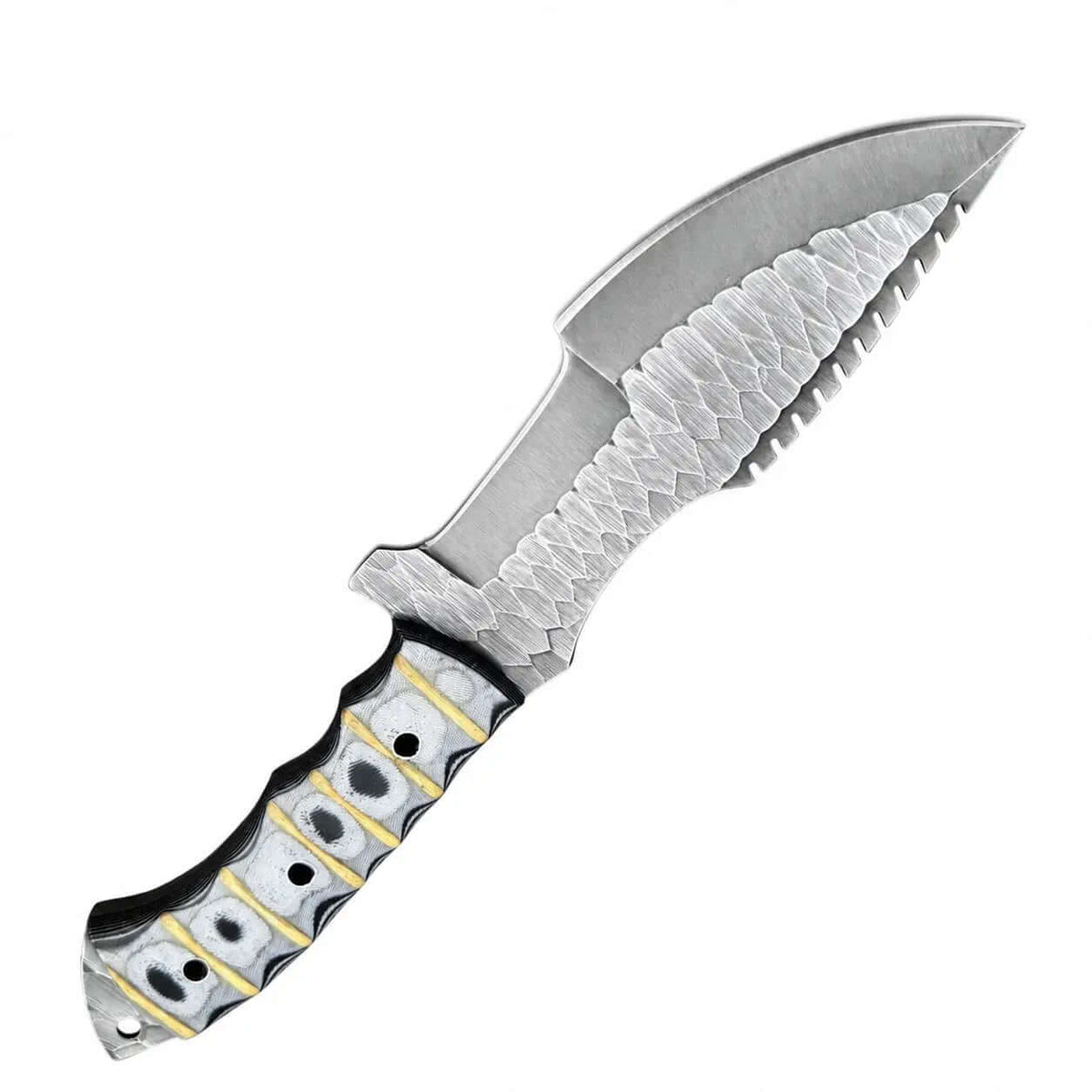 Custom Handmade Tracker Knife – Pattern Grip Handle Full Tang Blade - Unique Blades Runner