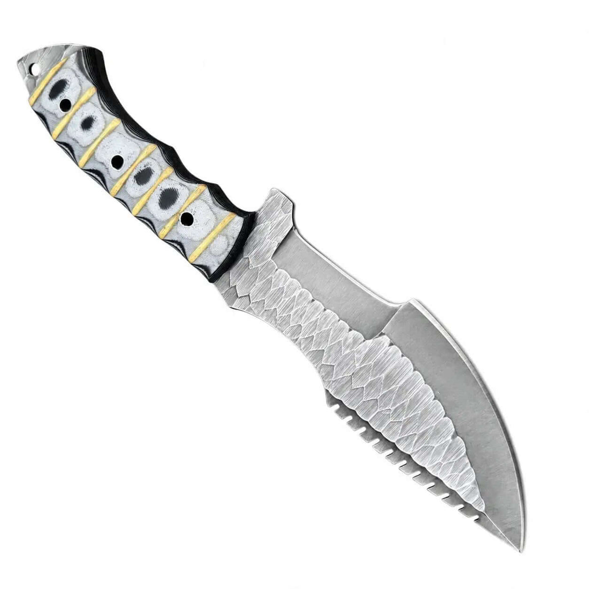 Custom Handmade Tracker Knife – Pattern Grip Handle Full Tang Blade - Unique Blades Runner
