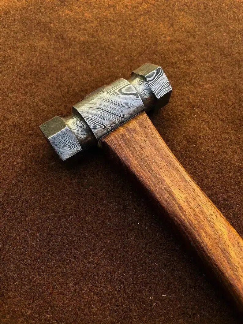 Damascus Steel Hammer – Unique Collectible Hammer with Cover - Unique Blades Runner