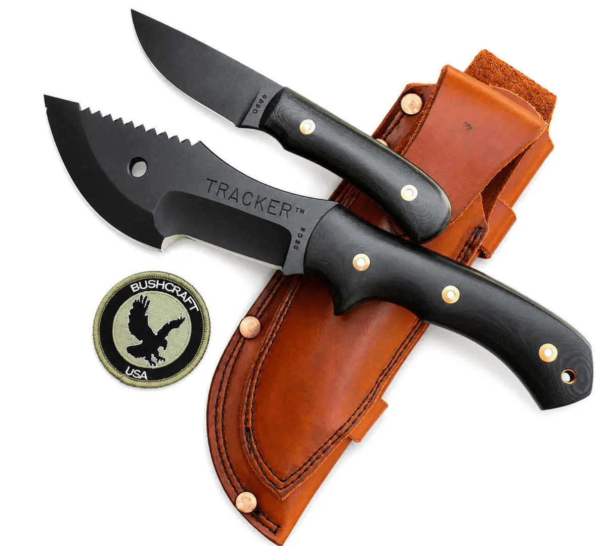 David Beck Tracker Knife - Bushcraft Knife With Leather Sheath - Unique Blades Runner