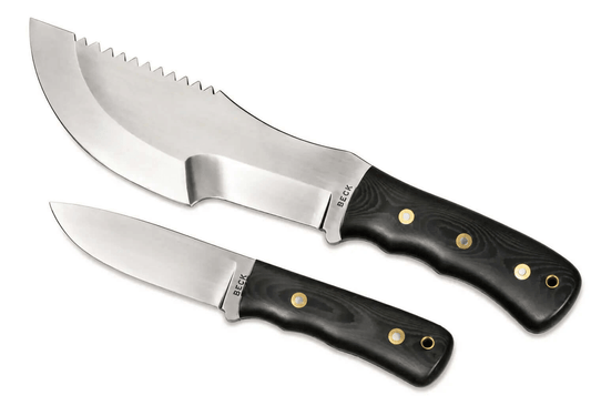 David Beck Tracker Knife - Bushcraft Knife With Leather Sheath - Unique Blades Runner