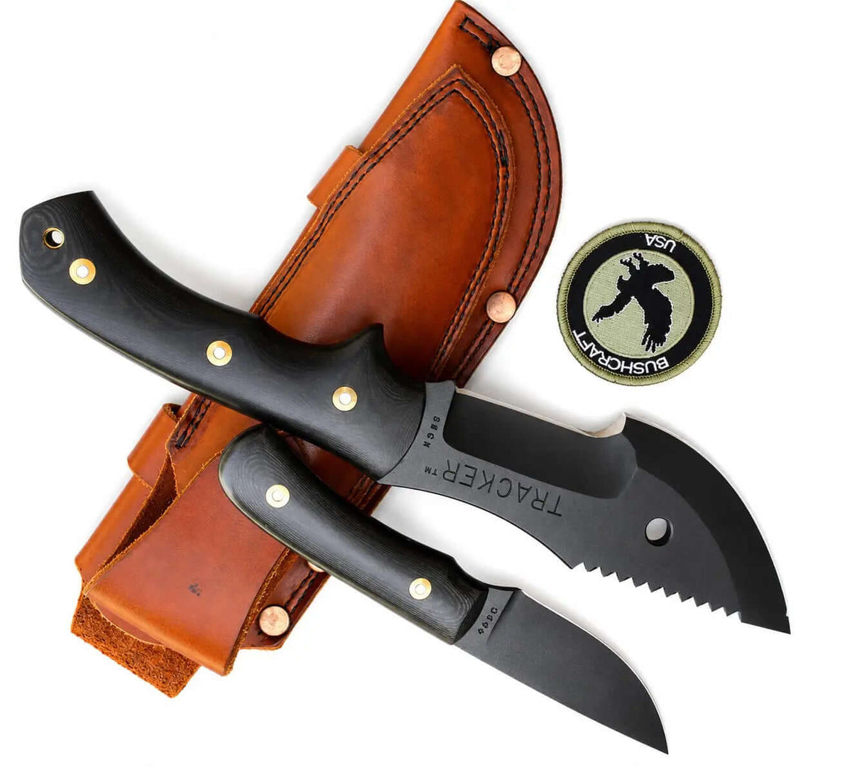 David Beck Tracker Knife - Bushcraft Knife With Leather Sheath - Unique Blades Runner