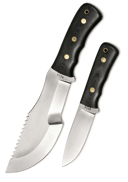 David Beck Tracker Knife - Bushcraft Knife With Leather Sheath - Unique Blades Runner