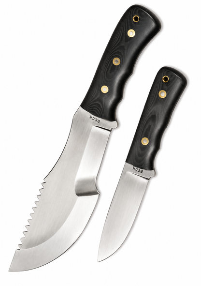 David Beck Tracker Knife - Bushcraft Knife With Leather Sheath Unique Blades Runner