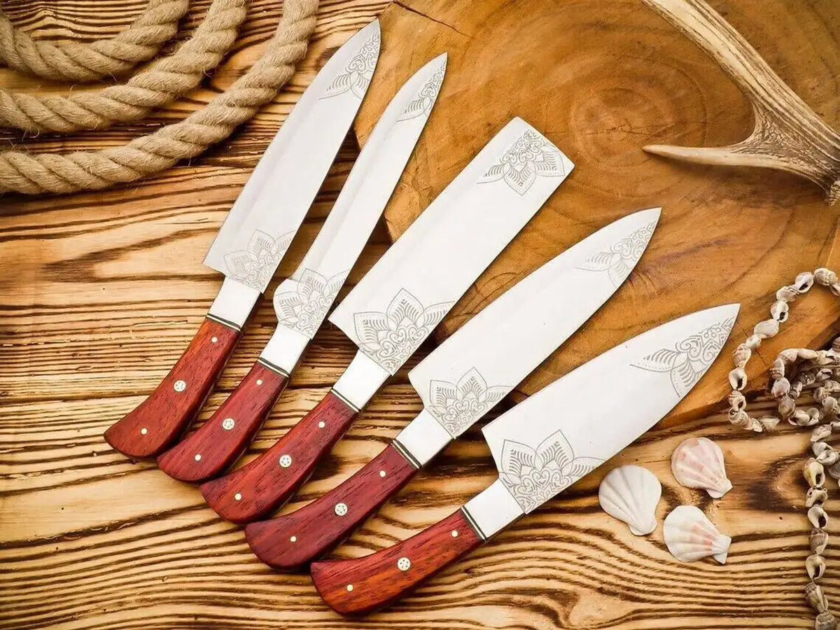 Engraved Chef Knife | Wood Handle | Father’s Day Gift | Handmade Stainless Steel - Unique Blades Runner