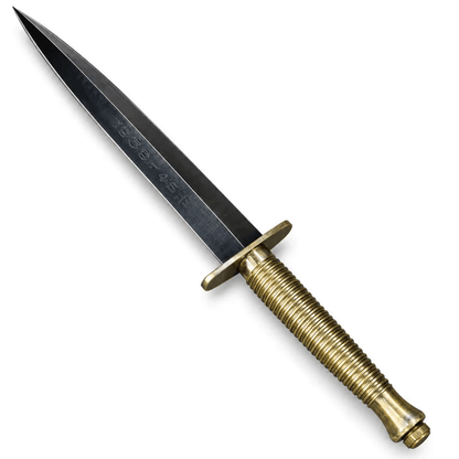 Fairbairn Sykes Knife For Sale with Brass Handle & Double Edge Blade - Unique Blades Runner