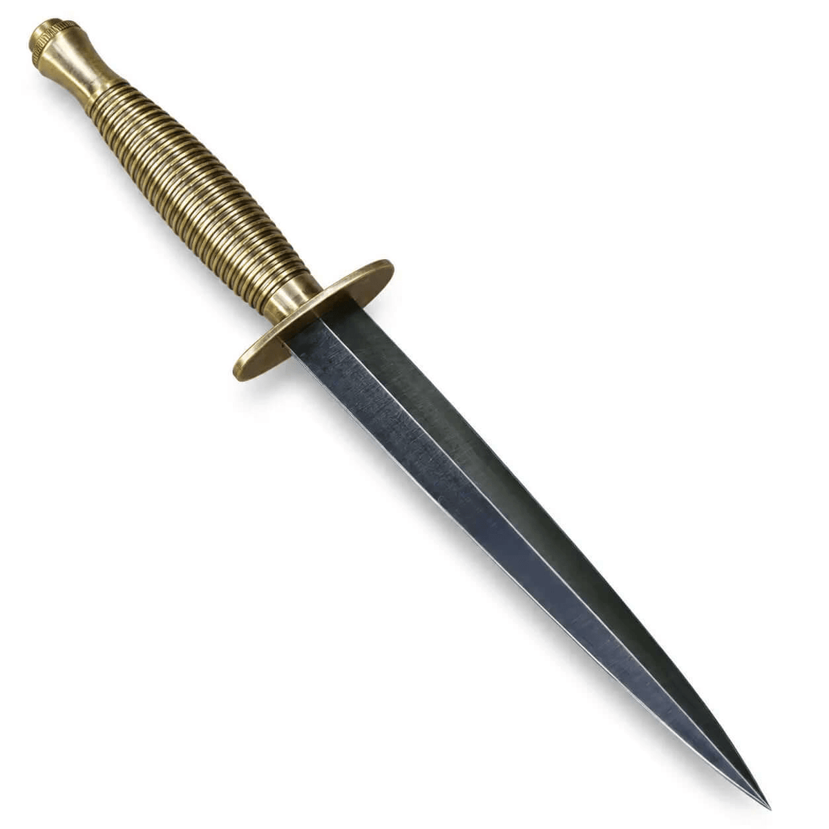 Fairbairn Sykes Knife For Sale with Brass Handle & Double Edge Blade - Unique Blades Runner
