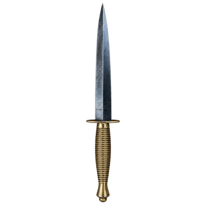 Fairbairn Sykes Knife For Sale with Brass Handle & Double Edge Blade - Unique Blades Runner