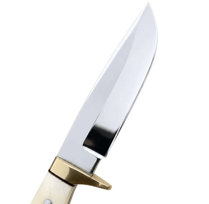 Fixed Blade Skinner Knife D2 Tool Steel With Camel Bone - Unique Blades Runner