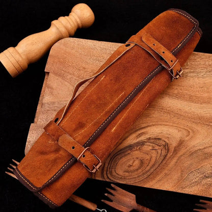 Full Tang Chef Set – Handmade High Carbon Steel with Camel Bone Handle | Father’s Day Gift - Unique Blades Runner