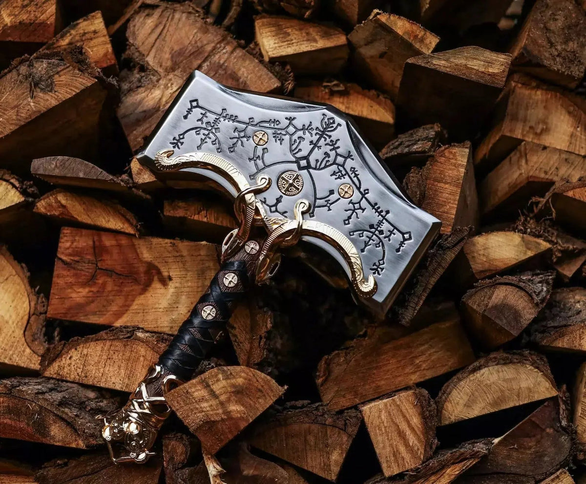 God Of War Ragnarok Mjolnir Thor’s Hammer Souvenir Replica Hammer - Unique Blades Runner