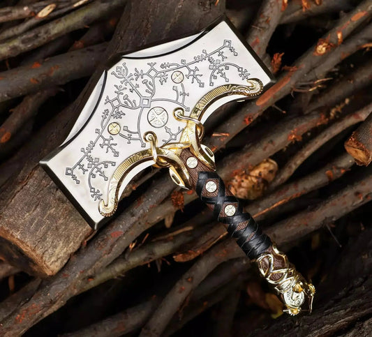 God Of War Ragnarok Mjolnir Thor’s Hammer Souvenir Replica Hammer - Unique Blades Runner