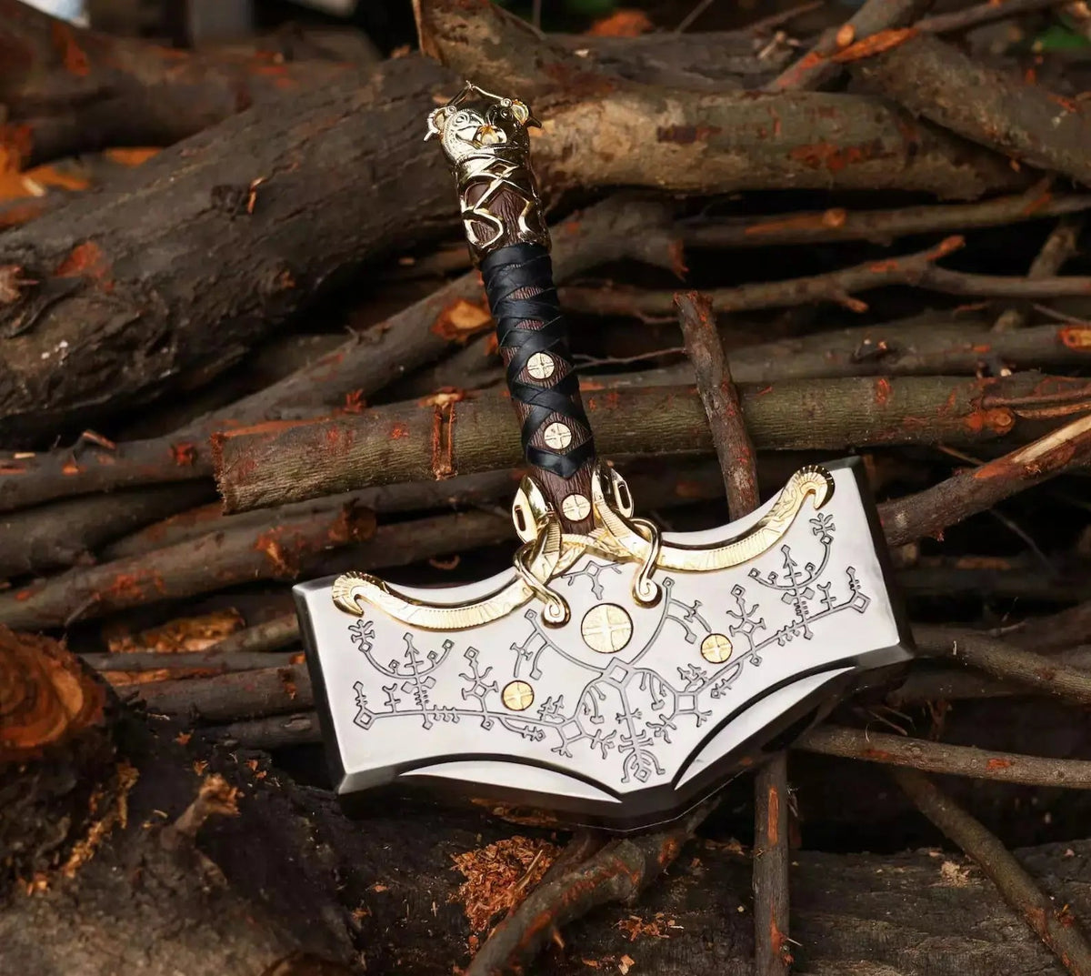 God Of War Ragnarok Mjolnir Thor’s Hammer Souvenir Replica Hammer - Unique Blades Runner