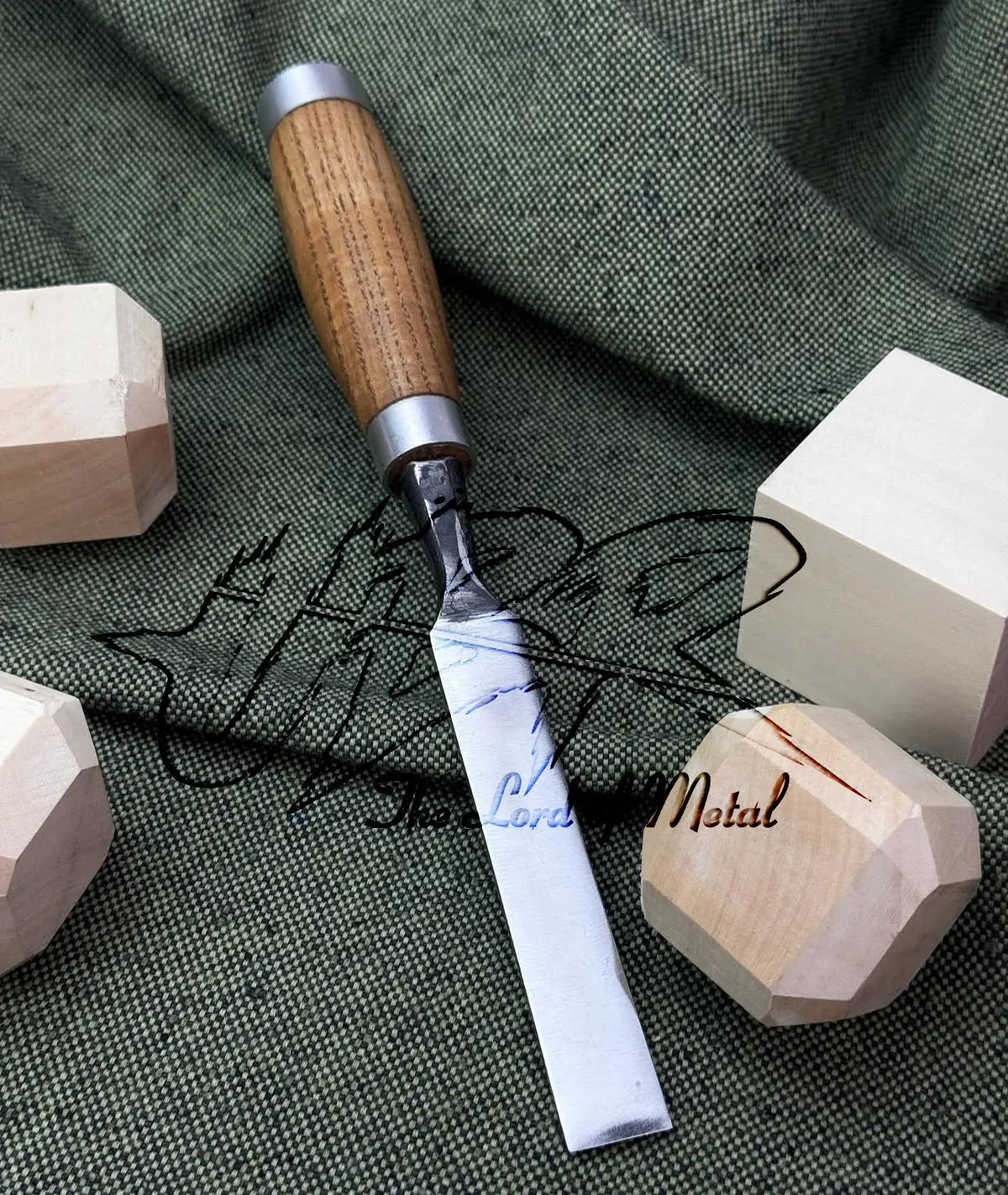 Hand Forged Carbon Steel Chisel with Wood Handle – Best Gift for Woodworkers - Unique Blades Runner