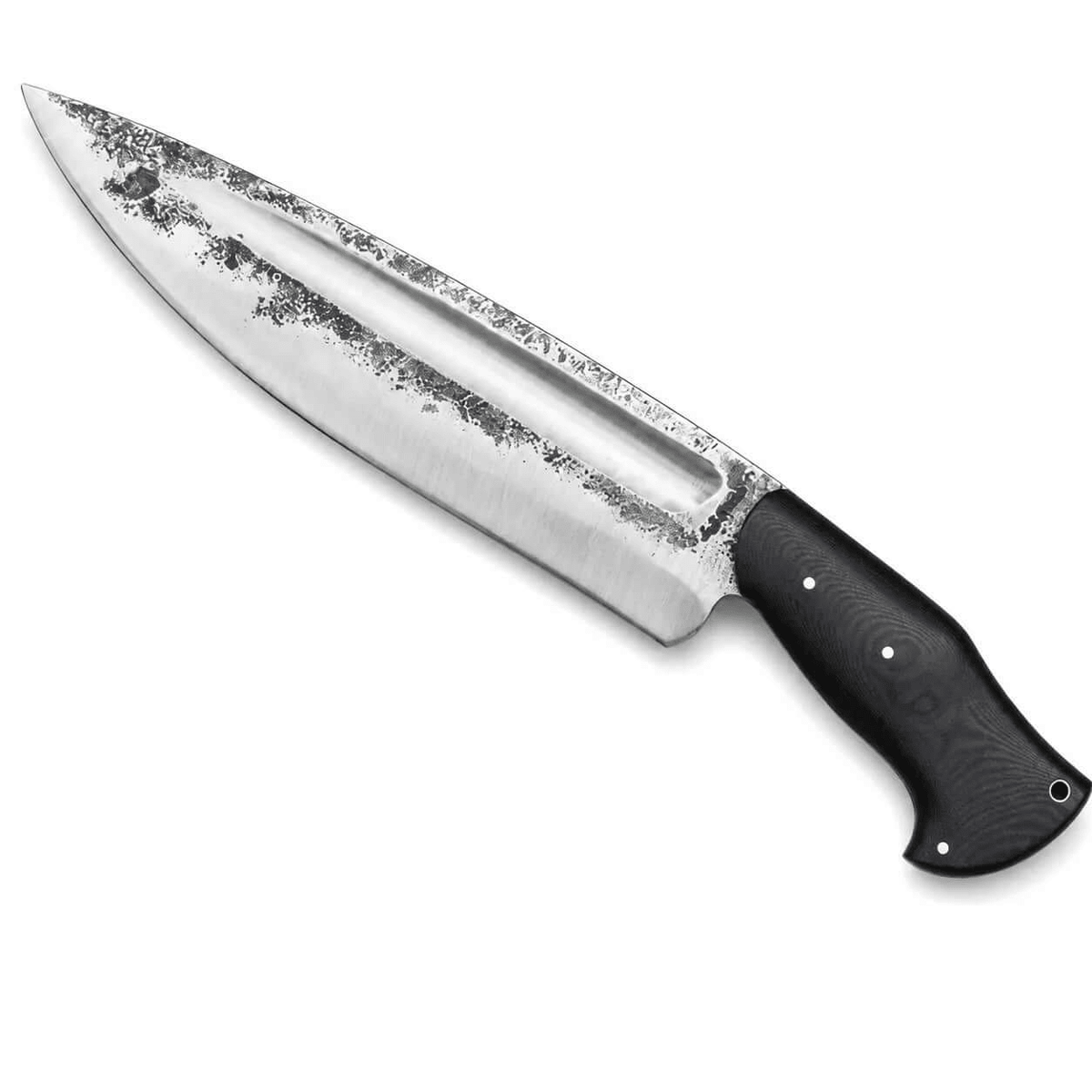 Hand-Forged Survival Knife – High Carbon Steel with Black Micarta Handle - Unique Blades Runner