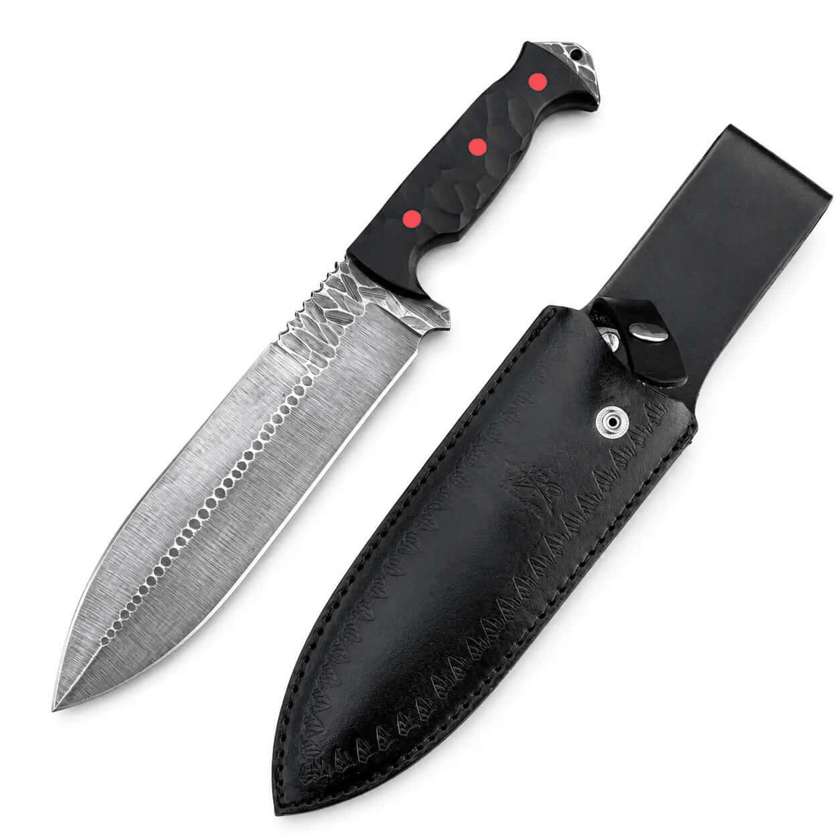 Handmade Bowie Knife – Full Tang Hunting Knife with G10 Handle - Unique Blades Runner