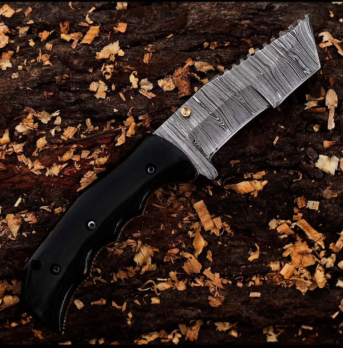 Handmade Damascus Folding Knife with Leather Sheath – Compact EDC Gift - Unique Blades Runner