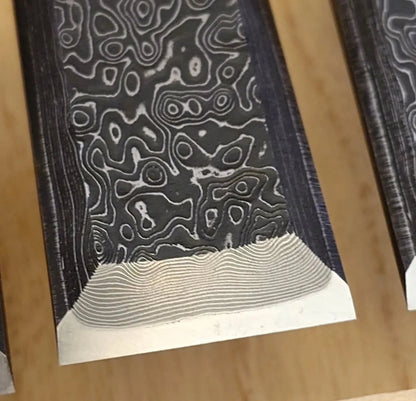 Handmade Damascus Steel Chisel Set – Premium Woodworking Tools - Unique Blades Runner