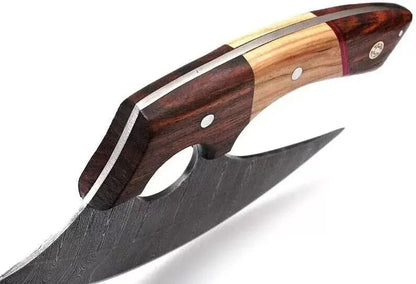 Handmade Damascus Steel ULU Knife – Best Gift for Men & Women | Multi-Purpose Ulu & Pizza Cutter - Unique Blades Runner