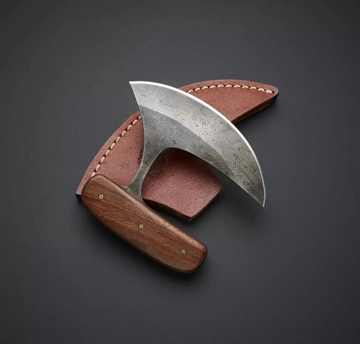 Handmade Damascus Steel ULU Knife – Best Gift for Men & Women | Multi-Purpose Ulu & Pizza Cutter - Unique Blades Runner