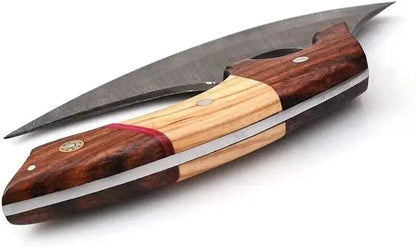 Handmade Damascus Steel ULU Knife – Best Gift for Men & Women | Multi-Purpose Ulu & Pizza Cutter - Unique Blades Runner