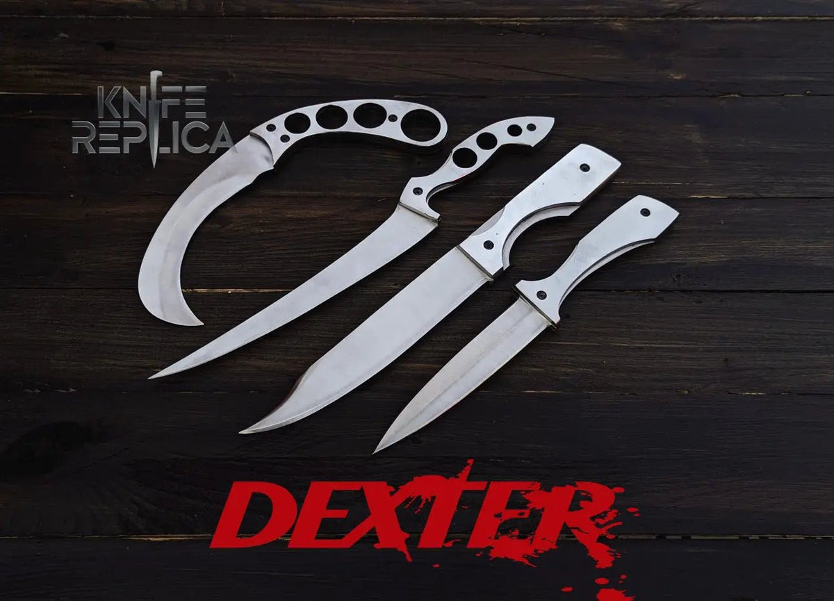 Handmade Dexter Morgan Knife Replica – Custom Blood Slide Knife - Unique Blades Runner